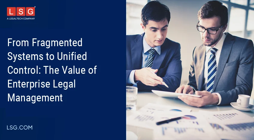 Enterprise legal management centralizing legal operations, matter management, and legal spend control in one unified platform.